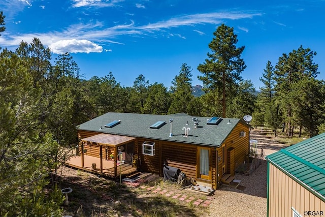 view of rear view of property