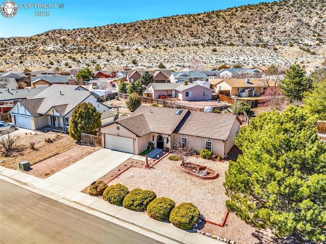 aerial view featuring a residential view