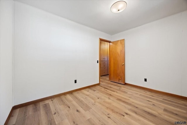 empty room featuring light hardwood / wood-style flooring