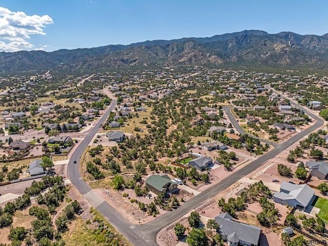 aerial view featuring a mountain view