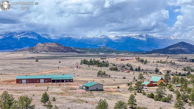mountain view with a rural view