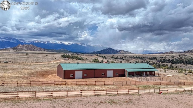 exterior space featuring a rural view