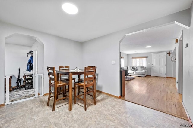 view of dining area