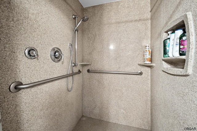 details with tiled shower