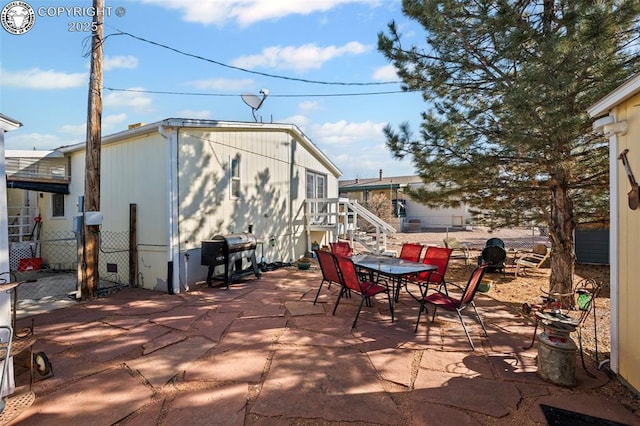 view of patio with grilling area