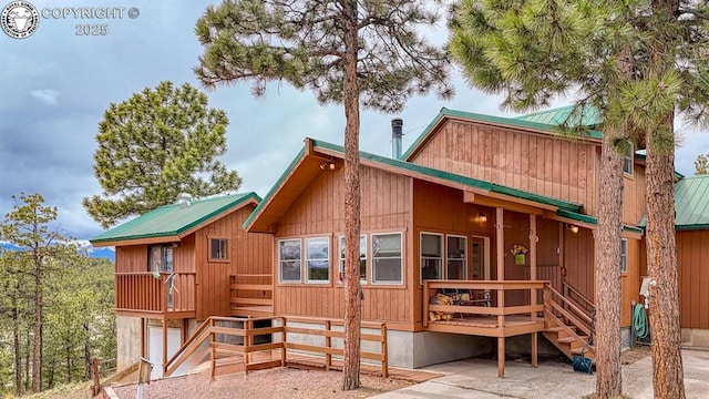 136 Beneaton Ln, Westcliffe, CO 81252 - rear view of house featuring metal roof