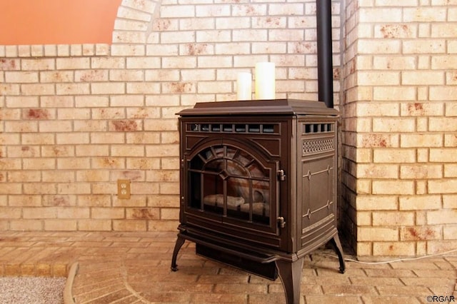 details with a wood stove