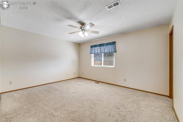 168 Willmoor Ct, Canon City, CO 81212 - spare room with carpet, ceiling fan, and a textured ceiling