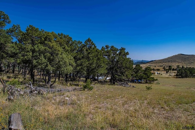 mountain view featuring a rural view