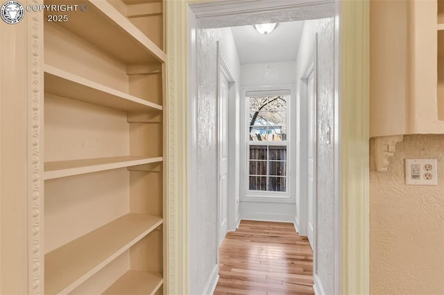 hallway featuring light hardwood / wood-style flooring