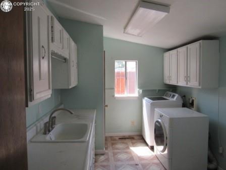 515 Mystic Ave, Canon City, CO 81212 - washroom with washing machine and clothes dryer and cabinet space