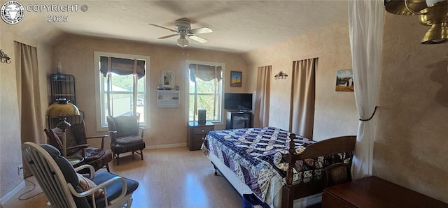 104 Sleepy Hollow Trl, Cotopaxi, CO 81223 - bedroom featuring lofted ceiling and light wood finished floors