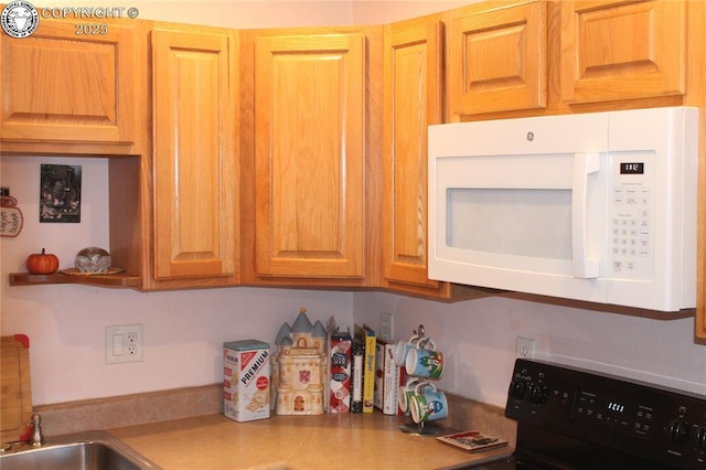 kitchen featuring black electric range