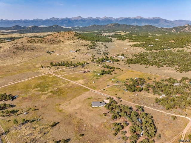 aerial view featuring a mountain view