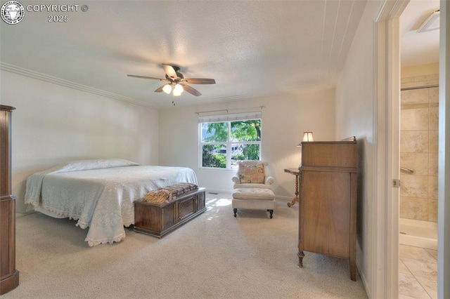 355 Antero Dr, Canon City, CO 81212 - bedroom with carpet, a ceiling fan, crown molding, and ensuite bathroom