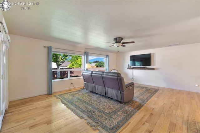 355 Antero Dr, Canon City, CO 81212 - living room with light wood finished floors and ceiling fan