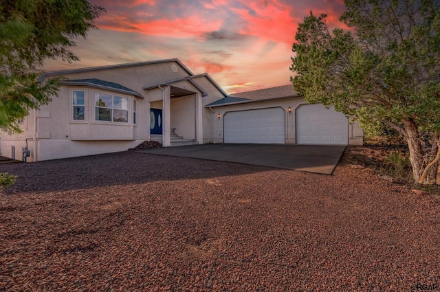 view of front of house featuring a garage