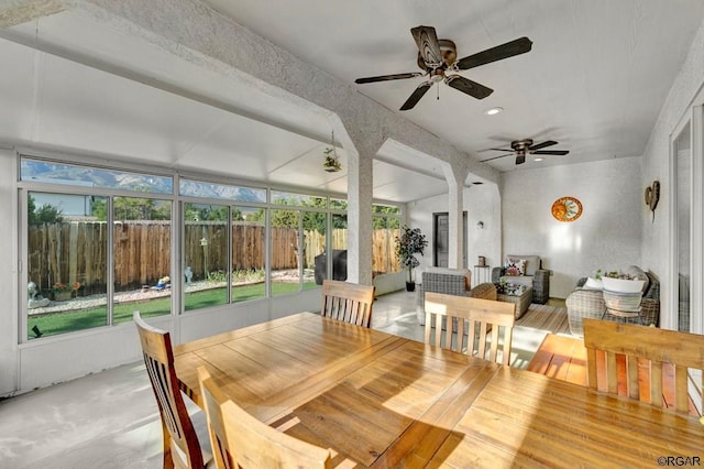 view of sunroom