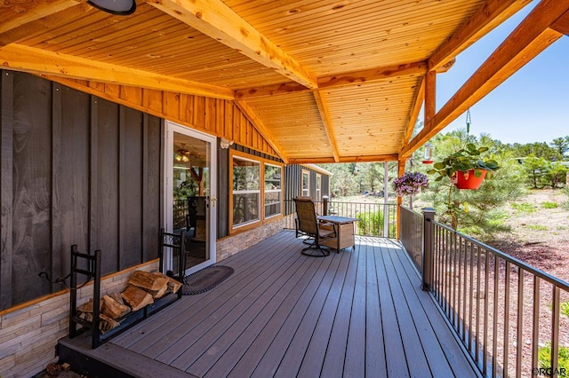 view of wooden terrace