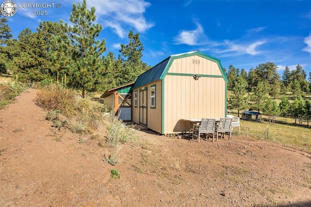 view of shed