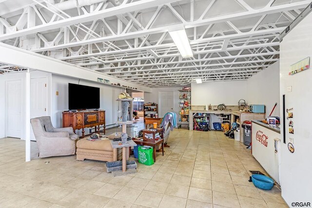 miscellaneous room featuring tile patterned flooring