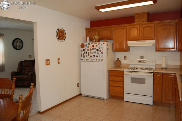 kitchen with white appliances