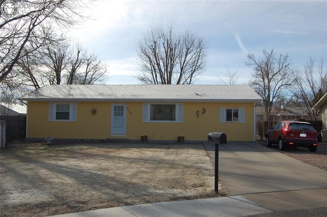 view of ranch-style home