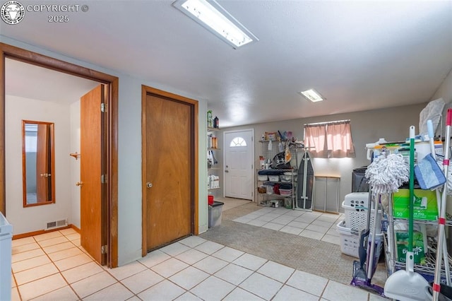 interior space with light colored carpet