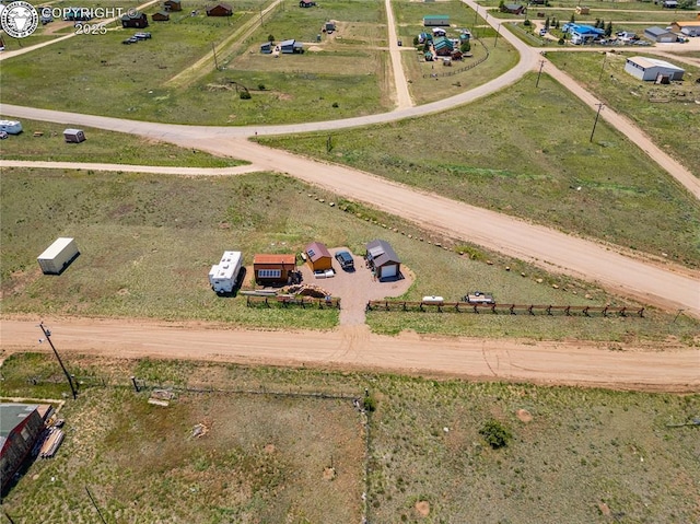 drone / aerial view featuring a rural view