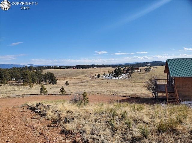 exterior space featuring a rural view