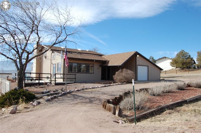 view of front of home featuring a garage