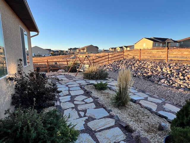 view of yard featuring a patio