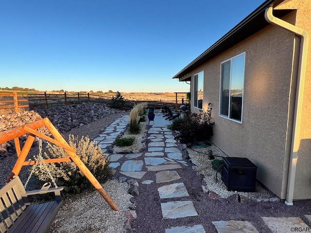 view of yard with a patio area