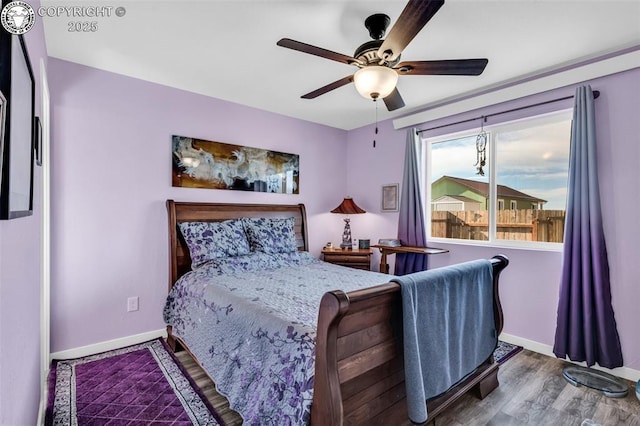 202 First St, Silver Cliff, CO 81252 - bedroom featuring wood finished floors and a ceiling fan