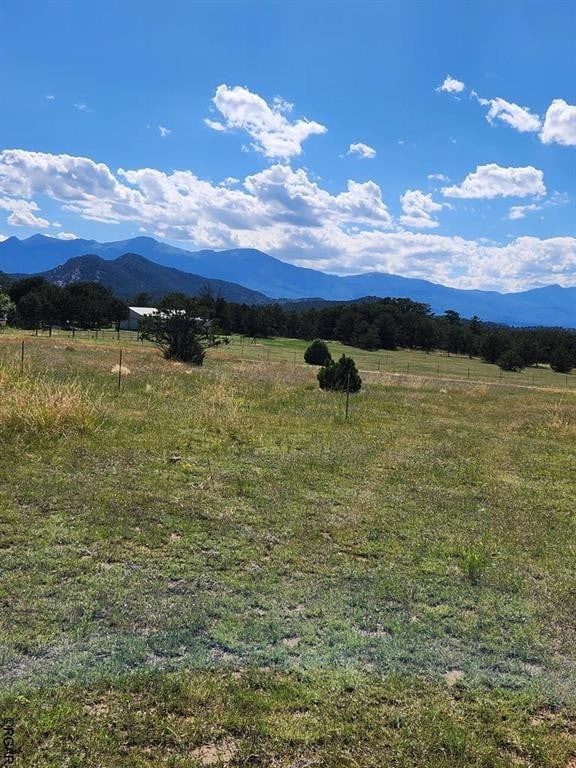 view of mountain feature featuring a rural view