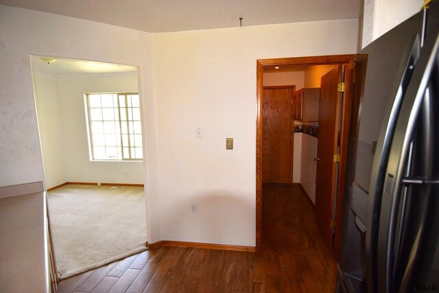 interior space featuring dark hardwood / wood-style flooring