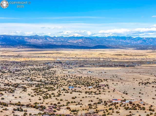 view of mountain feature featuring a desert view