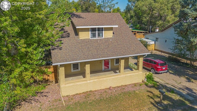 view of front of home with a patio