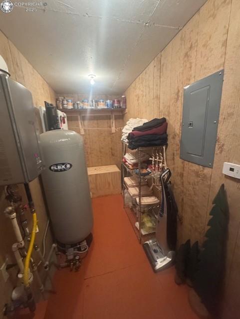 214 Durfee Cir, Westcliffe, CO 81252 - utility room with electric panel and water heater