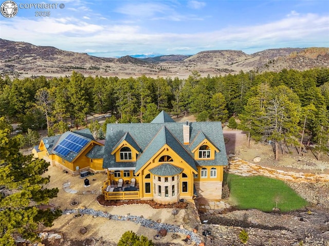 324 Elk View Ct, Canon City, CO 81212 - bird's eye view featuring a wooded view and a mountain view