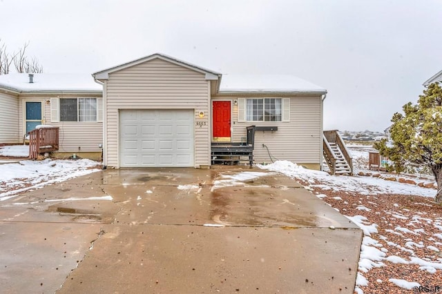 view of front of home featuring a garage