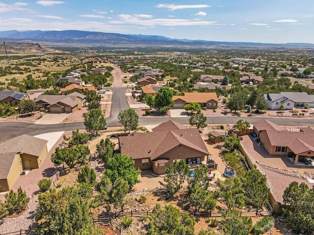 aerial view featuring a mountain view