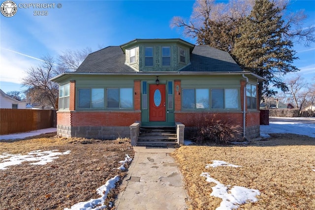 view of bungalow