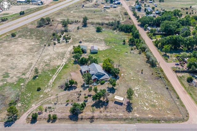 drone / aerial view featuring a rural view