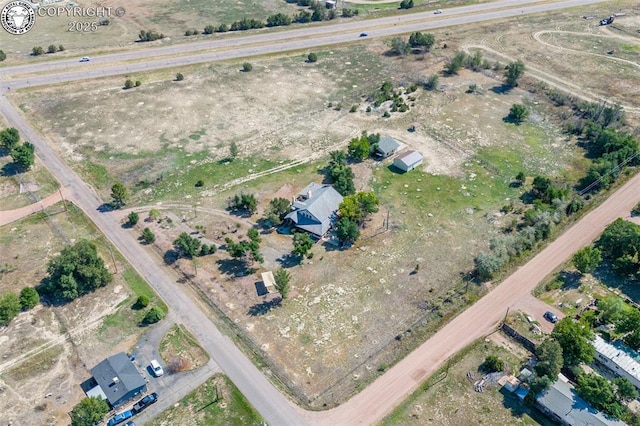 drone / aerial view featuring a rural view