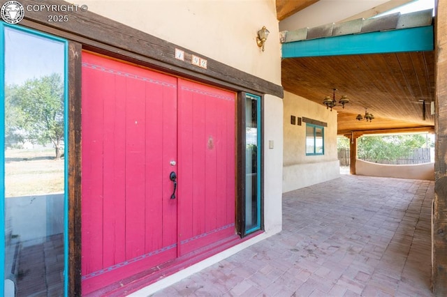 view of doorway to property