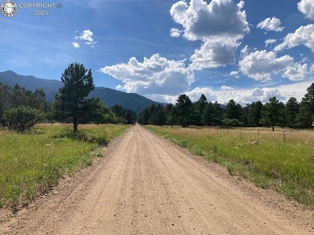 474 Black Fawn Ln, Westcliffe, CO 81252 - view of dirt / gravel road featuring a mountain view and a rural view