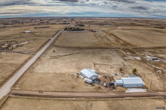 drone / aerial view featuring a rural view