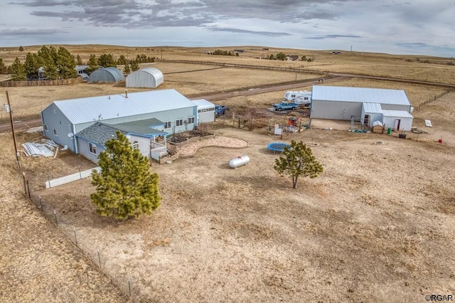 aerial view with a rural view