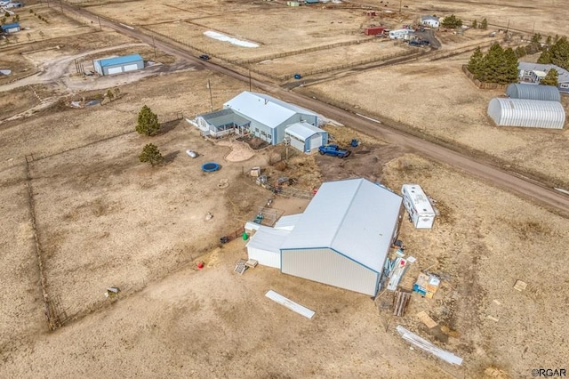 drone / aerial view with a rural view